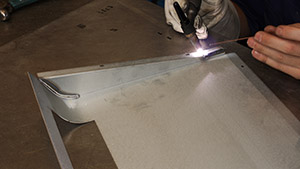 Welding a stainless steel seam